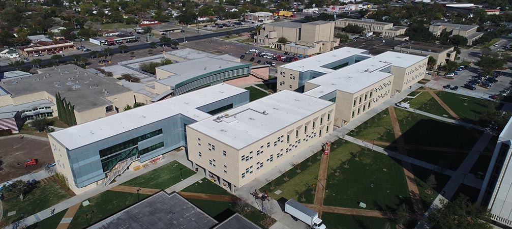 Aerial photo of GAMB building